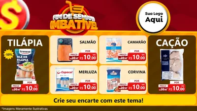 Modelo de TV para TV Horizontal com o tema Fim de Semana Imbatível para Peixaria