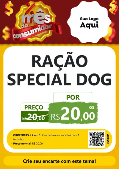 Modelo de Cartaz para Cartaz A4 Vertical com o tema Mês do consumidor para Pet Shop