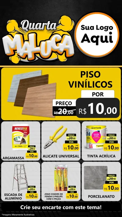 Modelo de Rede Social para Stories com o tema Quarta Maluca para Material para Construção