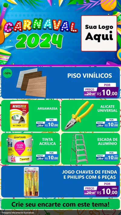 Modelo de TV para TV Vertical com o tema Carnaval 2027 para Material para Construção