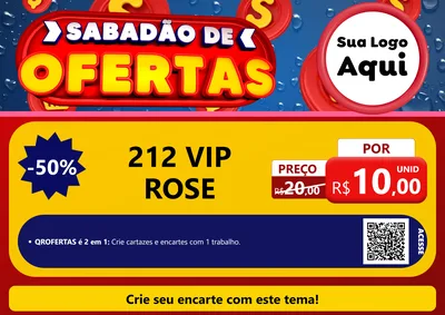Modelo de Cartaz para Cartaz A4 Horizontal com o tema Sabadão de Ofertas para Perfumes