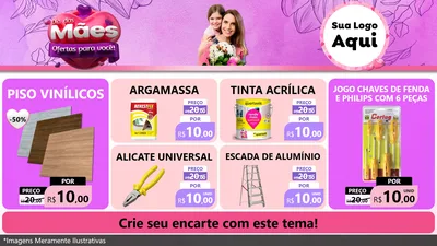 Modelo de TV para TV Horizontal com o tema Dia das Mães Ofertas para Você! para Material para Construção