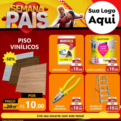 Modelo de Rede Social para Feed Facebook com o tema Semana Dos Pais para Material para Construção
