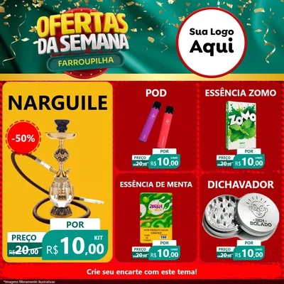 Modelo de Rede Social para Feed Facebook com o tema Ofertas da Semana Farroupilha para Tabacaria
