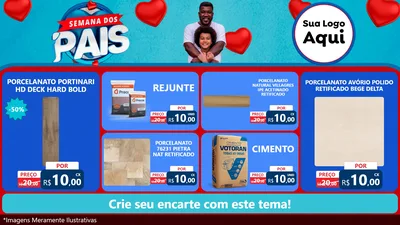 Modelo de TV para TV Horizontal com o tema Semana Dos Pais para Pisos e revestimentos