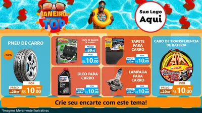 Modelo de TV para TV Horizontal com o tema Janeiro Top para Auto peças