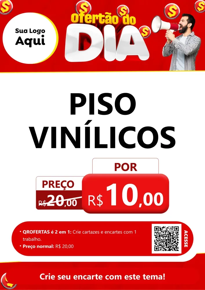 Modelo de Cartaz para Cartaz A4 Vertical com o tema Ofertão do dia para Material para Construção