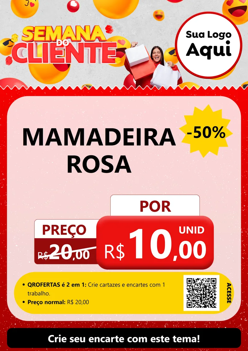 Modelo de Cartaz para Cartaz A4 Vertical com o tema Semana do Cliente para Bebês