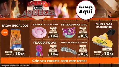 Modelo de TV para TV Horizontal com o tema Ofertas Para Aquecer para Pet Shop