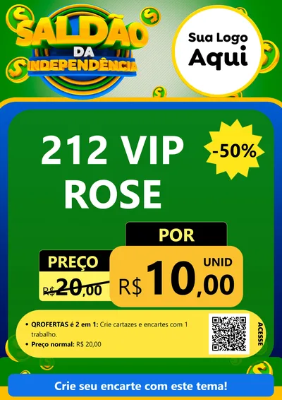Modelo de Cartaz para Cartaz A4 Vertical com o tema Saldão da Indepêndencia para Perfumes