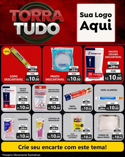 Modelo de Rede Social para Feed Instagram com o tema Torra Tudo para Embalagens