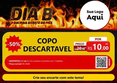 Modelo de Cartaz para Cartaz A4 Horizontal com o tema Dia B para Embalagens