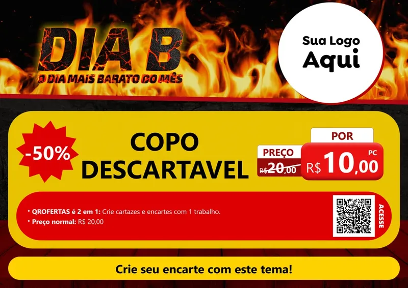 Modelo de Cartaz para Cartaz A4 Horizontal com o tema Dia B para Embalagens