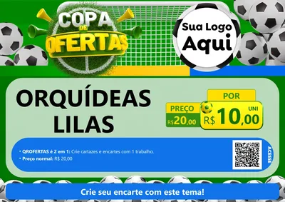 Modelo de Cartaz para Cartaz A4 Horizontal com o tema Copa De Ofertas para Floricultura e jardim