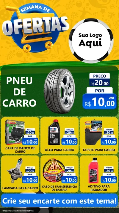 Modelo de Rede Social para Stories com o tema Semana de Ofertas - Copa para Auto peças