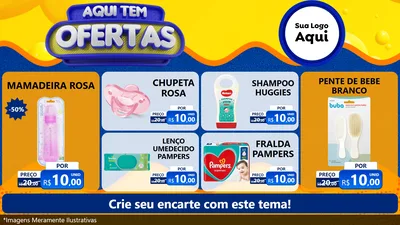 Modelo de TV para TV Horizontal com o tema Aqui Tem Ofertas para Bebês