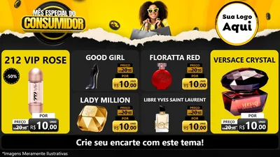 Modelo de TV para TV Horizontal com o tema Mês Especial do Consumidor para Perfumes