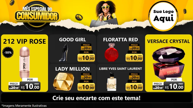 Modelo de TV para TV Horizontal com o tema Mês Especial do Consumidor para Perfumes