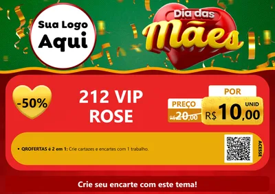 Modelo de Cartaz para Cartaz A4 Horizontal com o tema Dia das Mães para Perfumes