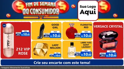 Modelo de TV para TV Horizontal com o tema Fim de Semana do Consumidor para Perfumes