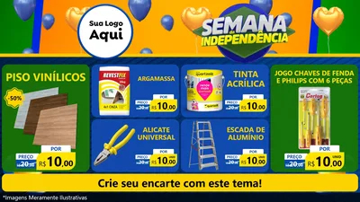 Modelo de TV para TV Horizontal com o tema Semana da Independência para Material para Construção