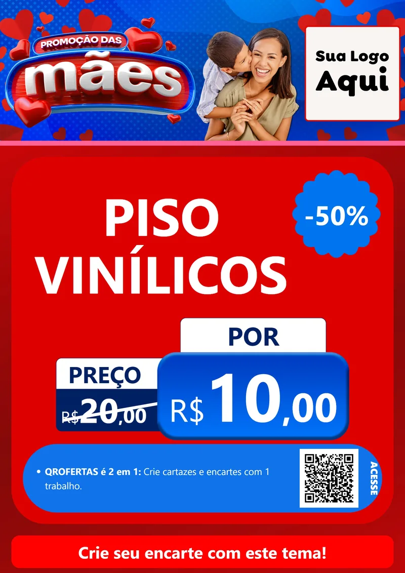 Modelo de Cartaz para Cartaz A4 Vertical com o tema Promoção das Mães para Material para Construção