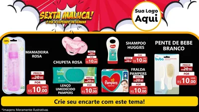 Modelo de TV para TV Horizontal com o tema Sexta Maluca! para Bebês