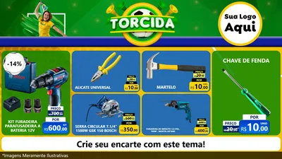 Modelo de TV para TV Horizontal com o tema Torcida para Maquinas e Ferramentas