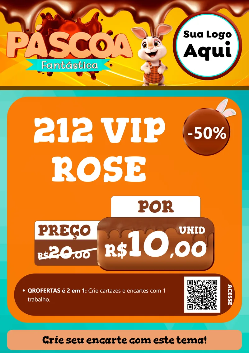 Modelo de Cartaz para Cartaz A4 Vertical com o tema Páscoa Fantástica para Perfumes