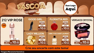 Modelo de TV para TV Horizontal com o tema Páscoa de Ofertas para Perfumes