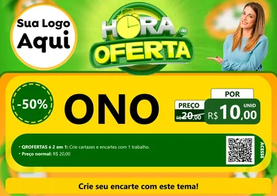 Modelo de Cartaz para Cartaz A4 Horizontal com o tema Hora da Oferta para Óticas