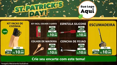 Modelo de TV para TV Horizontal com o tema St Patriks Day para Utilidades Domésticas