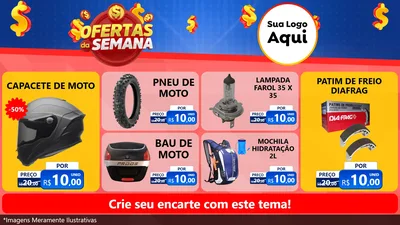 Modelo de TV para TV Horizontal com o tema Ofertas Da Semana para Moto peças