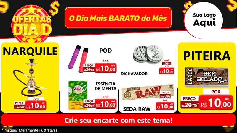 Modelo de TV para TV Horizontal com o tema Dia D para Tabacaria