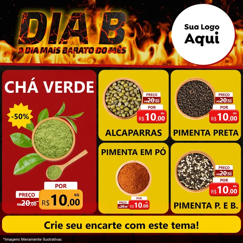 Modelo de Rede Social para Feed Facebook com o tema Dia B para Produtos Naturais