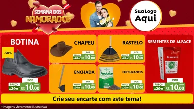 Modelo de TV para TV Horizontal com o tema Semana dos Namorados para Agropecuária