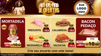 Modelo de TV para TV Horizontal com o tema Fim de Ano de Ofertas para Frios e Laticínios