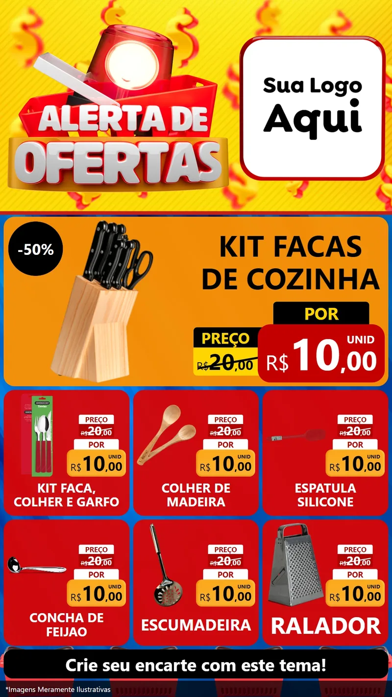 Modelo de Rede Social para Stories com o tema Alerta de Ofertas para Utilidades Domésticas