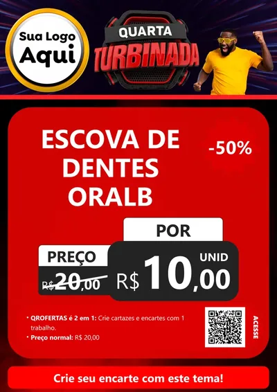 Modelo de Cartaz para Cartaz A4 Vertical com o tema Quarta Turbinada para Higiene Pessoal