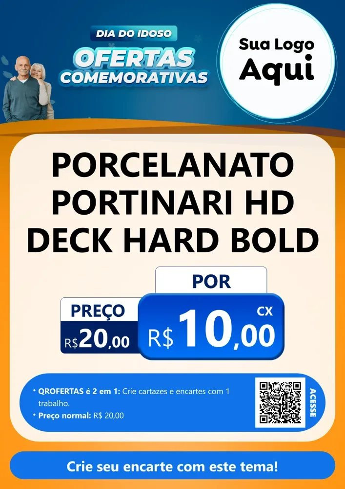 Modelo de Cartaz para Cartaz A4 Vertical com o tema Dia do Idoso para Pisos e revestimentos