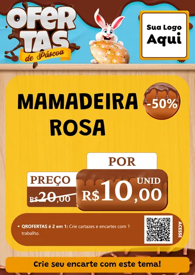 Modelo de Cartaz para Cartaz A4 Vertical com o tema Ofertas de Páscoa para Bebês