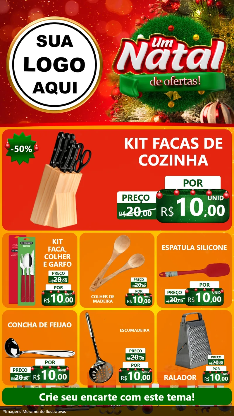Modelo de Rede Social para Stories com o tema Um Natal de Ofertas para Utilidades Domésticas