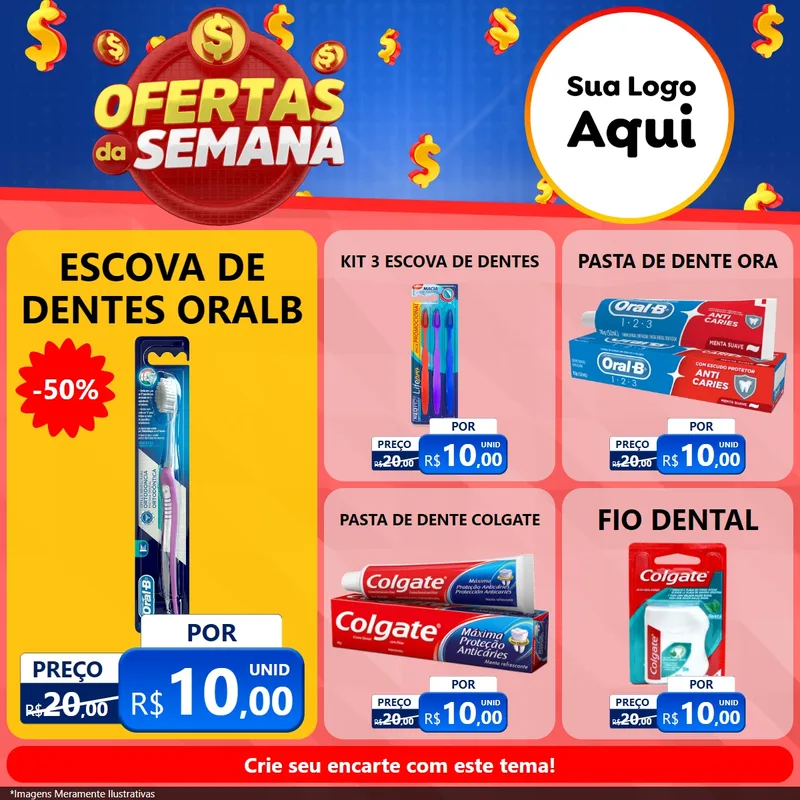 Modelo de Rede Social para Feed Facebook com o tema Ofertas Da Semana para Higiene Pessoal
