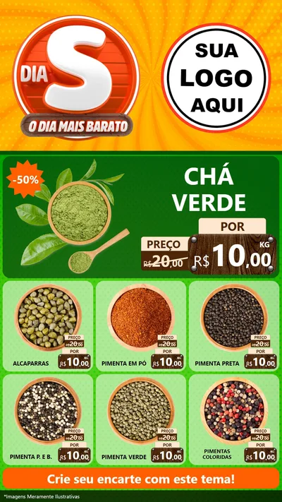 Modelo de Rede Social para Stories com o tema Dia S - O Dia Mais Barato para Produtos Naturais
