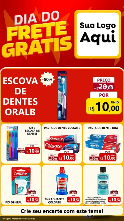 Modelo de Rede Social para Stories com o tema Dia do Frete Grátis para Higiene Pessoal