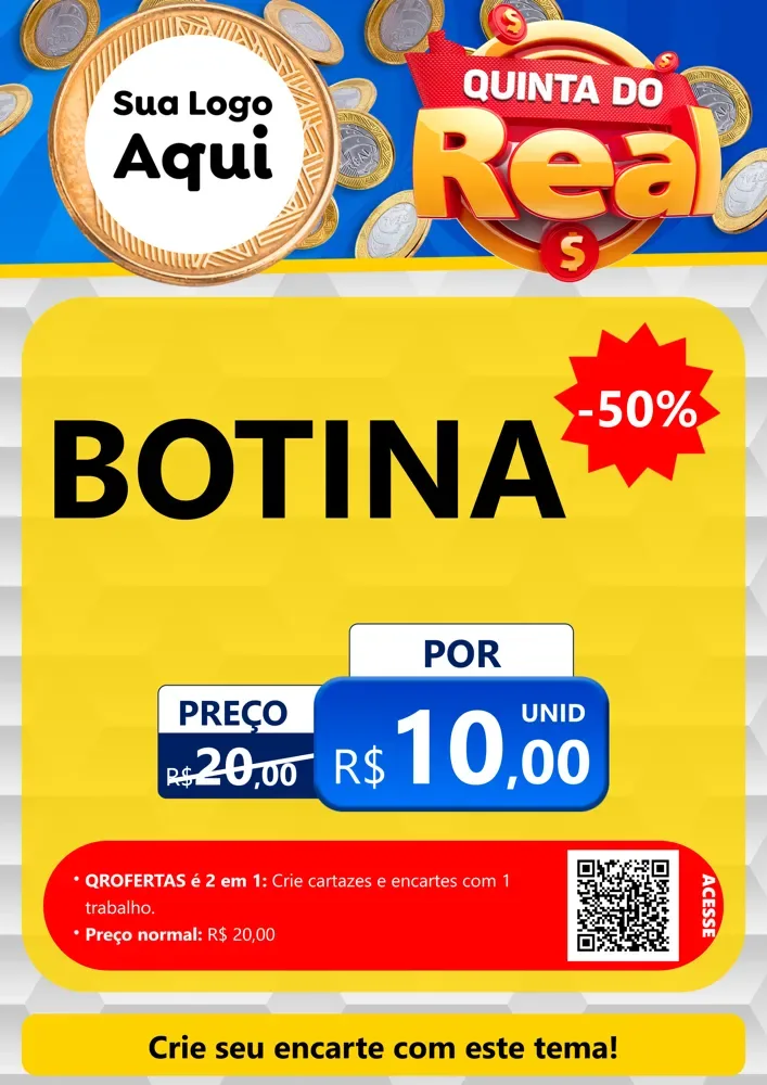 Modelo de Cartaz para Cartaz A4 Vertical com o tema Quinta do Real para Agropecuária