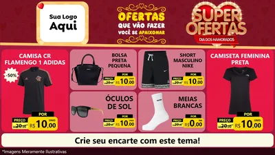 Modelo de TV para TV Horizontal com o tema Dia dos Namorados para Roupas e acessórios
