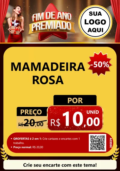 Modelo de Cartaz para Cartaz A4 Vertical com o tema Fim de Ano Premiado para Bebês