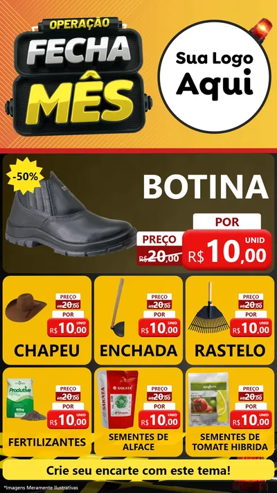 Modelo de Rede Social para Stories com o tema Operação Fecha Mês para Agropecuária