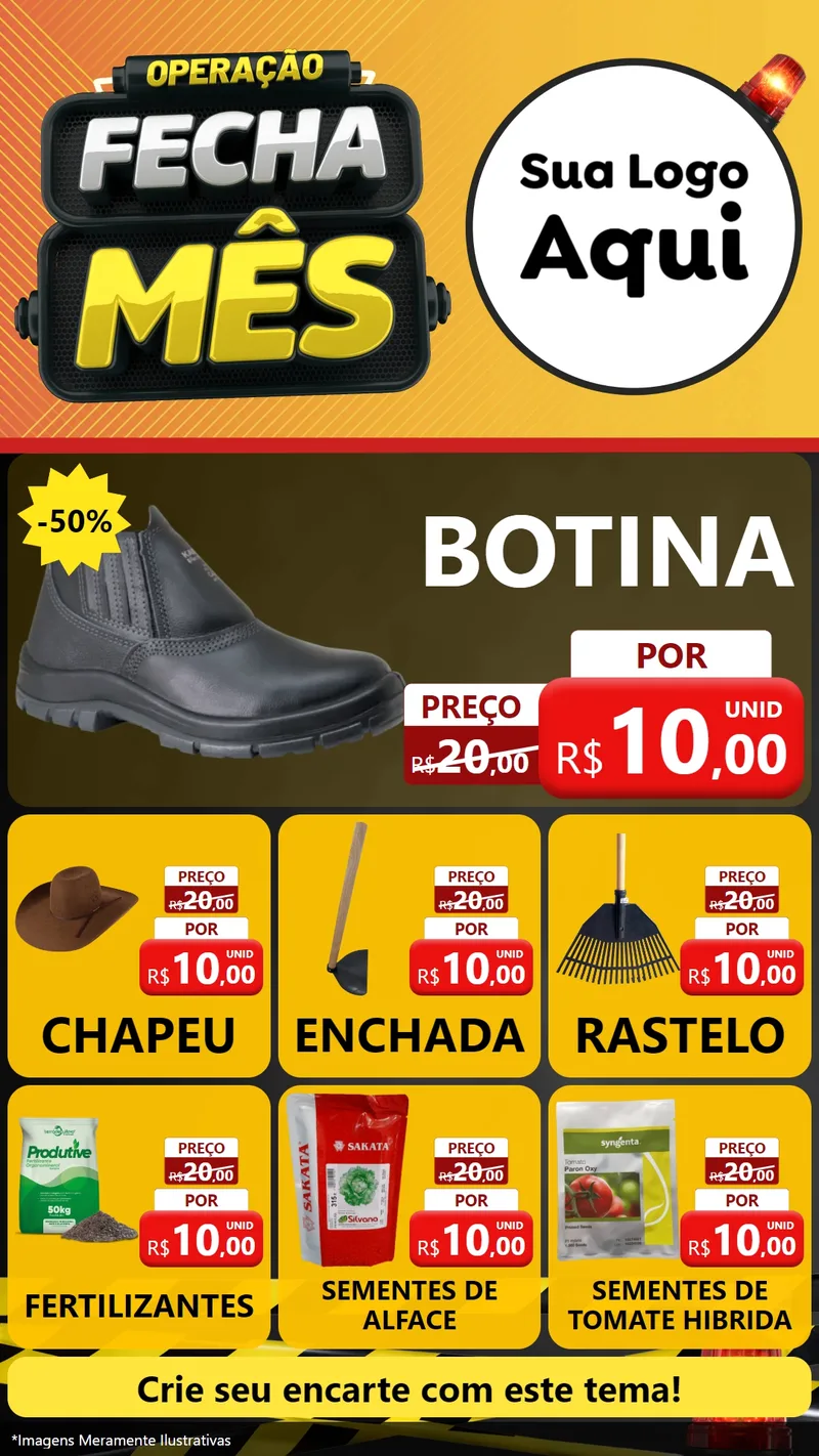 Modelo de Rede Social para Stories com o tema Operação Fecha Mês para Agropecuária